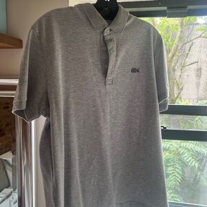 Lacoste gray men’s US large polo